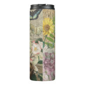 Bird Nest Floral Garden Blume Butterfly Art Thermosbecher (Rückseite)