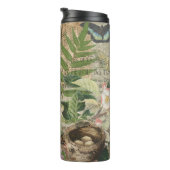 Bird Nest Floral Garden Blume Butterfly Art Thermosbecher (Nach rechts gedreht)