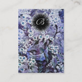 BIRD NEST, Monogramm, blau weiß Visitenkarte (Rückseite)