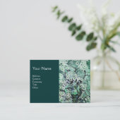 BIRD NEST, monogramm, grün, schwarz Visitenkarte (Stehend Vorderseite)