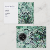 BIRD NEST, Monogramm, grün weiß Visitenkarte (Vorne/Hinten)