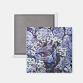 BIRD NEST, weiß blau Magnet (Vorderseite/Rückseite)