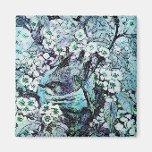 BIRD NEST, weiß blau Magnet (Vorne)