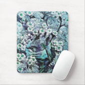 BIRD NEST, weiß blau Mousepad (Mit Mouse)