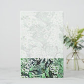 BIRD NEST, weiß grün Briefpapier (Stehend Vorderseite)