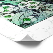 BIRD NEST, weiß grün Poster (Ecke)