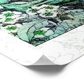 BIRD NEST, weiß grün Poster (Ecke)