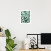 BIRD NEST, weiß grün Poster (Heimbüro)
