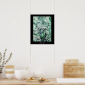 BIRD NEST, weiß grün, schwarz Poster (Küche)