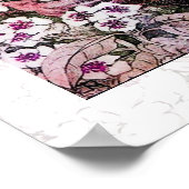 BIRD NEST, weiß rosa Poster (Ecke)