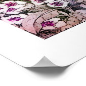 BIRD NEST, weiß rosa Poster (Ecke)