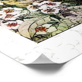 BIRD NEST, weißbraun, gelb Poster (Ecke)