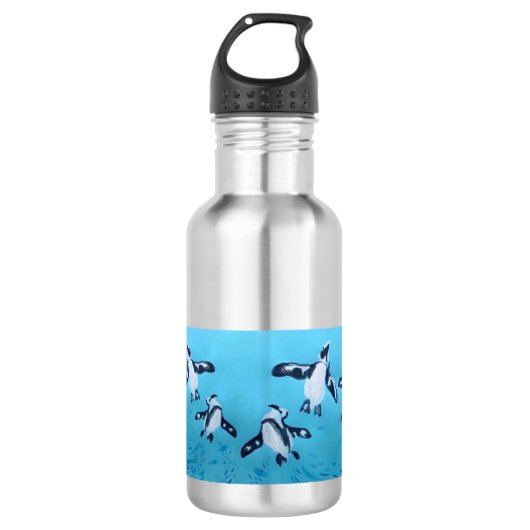 bird of hope/penguin2 edelstahlflasche (Vorderseite)