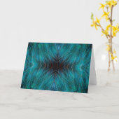 Bird Of Paradies Fractal Feather Design Karte (Gelbe Blume)