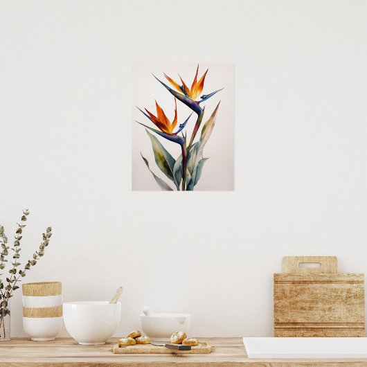 Bird of Paradise Art Print Poster (Küche)