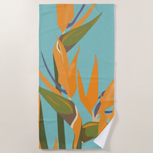Bird of Paradise Beach Handtuch (Vorderseite)