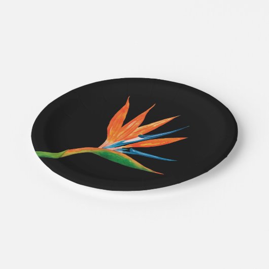 Bird of Paradise Black Pappteller (Schrägansicht)
