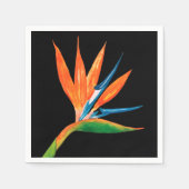 Bird of Paradise Black Serviette (Vorderseite)