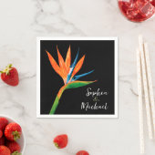 Bird of Paradise Black Serviette (Beispiel)