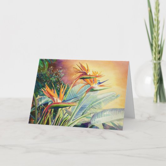Bird of Paradise Blank Note Card Dankeskarte (Vorderseite)
