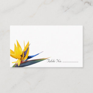 Bird of Paradise Blank Wedding Escort Karten