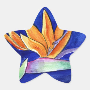 Bird of Paradise Blume Artwork Painting Sticker
