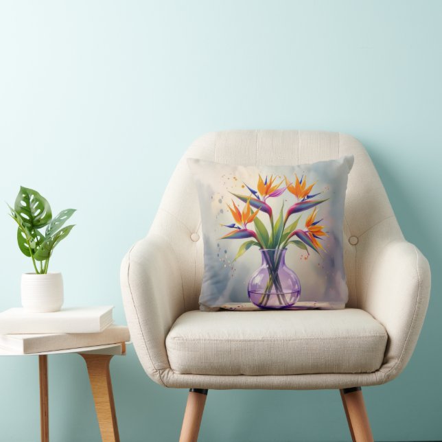 Bird of Paradise Blume Bouquet im Wasser Kissen (Stuhl )