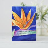 Bird of Paradise Blume Einladung (Stehend Vorderseite)