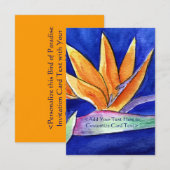 Bird of Paradise Blume Einladung (Vorne/Hinten)