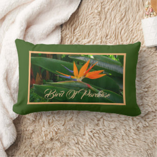 Bird of Paradise Blume Lumbar Kissen