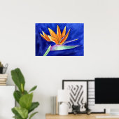 Bird of Paradise Blume Malerei Art Poster Prints (Heimbüro)