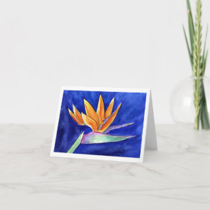 Bird of Paradise Blume Malerei Mitteilungskarten