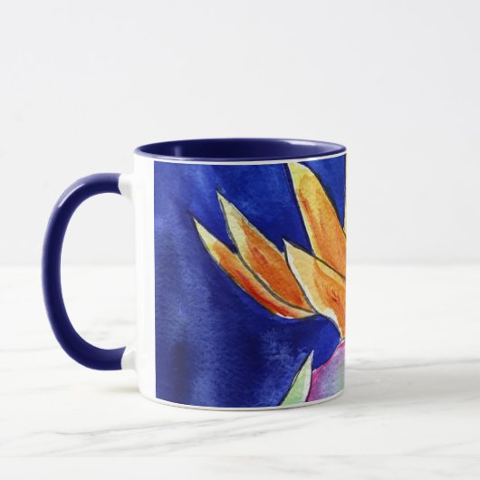 Bird of Paradise Blume Malerei Tasse oder Cups (Links)