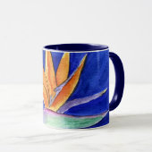Bird of Paradise Blume Malerei Tasse oder Cups (VorderseiteRechts)