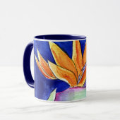 Bird of Paradise Blume Malerei Tasse oder Cups (Vorderseite Links)