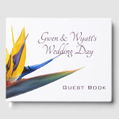 Bird-of-paradise Blume Wedding Guest Book Gästebuch (Vorderseite)