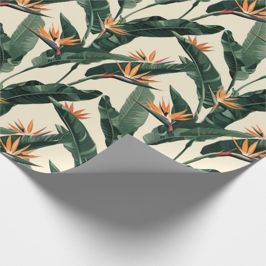 Bird of Paradise Botanical Pattern Decoupage Geschenkpapier (Ecke)