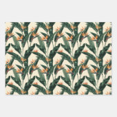 Bird of Paradise Botanical Pattern Decoupage Geschenkpapier Set (Vorderseite 3)