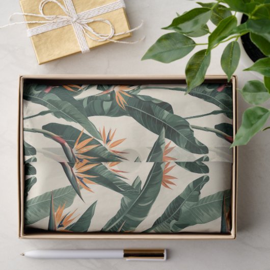 Bird of Paradise Botanical Pattern Decoupage Seidenpapier (Geschenk)