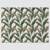 Bird of Paradise Botanical Pattern Decoupage Seidenpapier (Vorderseite)