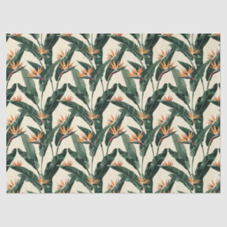 Bird of Paradise Botanical Pattern Decoupage Seidenpapier