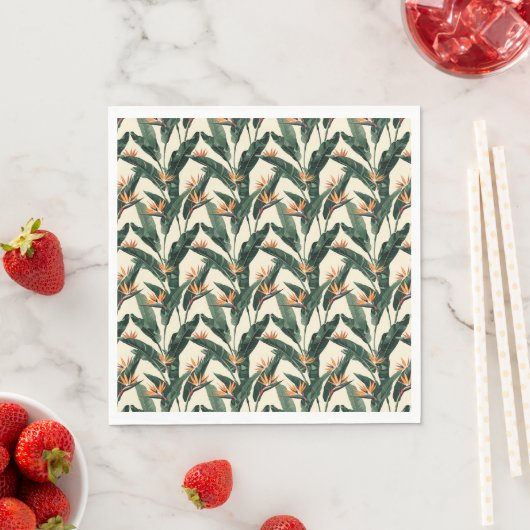Bird of Paradise Botanical Pattern Decoupage Serviette (Beispiel)