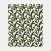Bird of Paradise Botanical Pattern Fleecedecke (Vorderseite)