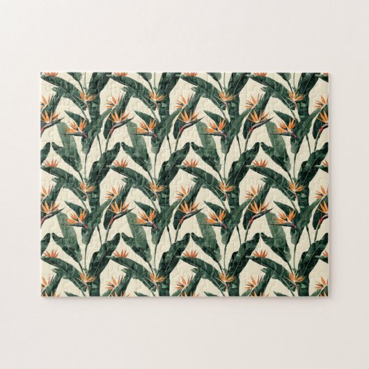 Bird of Paradise Botanical Pattern Puzzle (Horizontal)