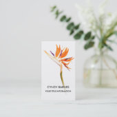 Bird of Paradise Business Card Visitenkarte (Stehend Vorderseite)