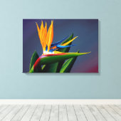 Bird of Paradise Canvas Print Leinwanddruck (Insitu (Holzboden))