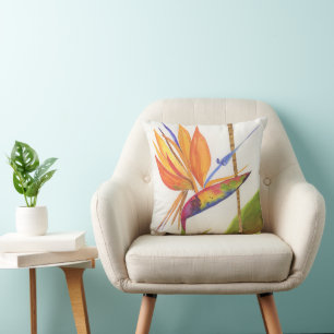 Bird of Paradise Cotton Pillow Kissen