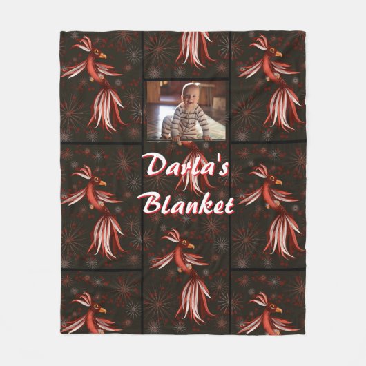 Bird of Paradise Fleecedecke (Vorderseite)