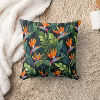 Bird of Paradise Flower Pattern Kissen