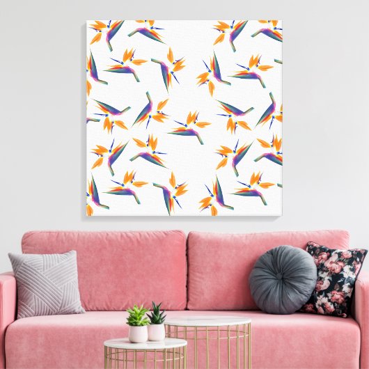 Bird of paradise flower pattern leinwanddruck (Insitu (Wohnzimmer))